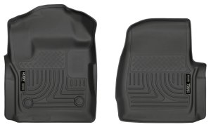 Ford F-350 Floor Mats - Front - Husky Liners - WeatherBeater - Black - `17-`27